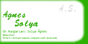 agnes solya business card