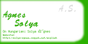 agnes solya business card